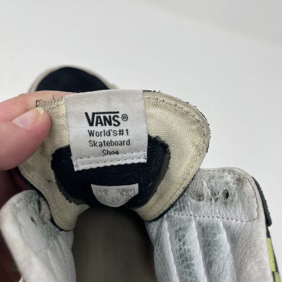 Vans SK8-Hi Reissue BMX checkerboard black sharp green skate shoes size 7.5 or 9 - Picture 10 of 11